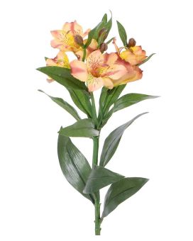 Alstromeria kunstbloem 63 cm geel