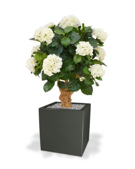 Hortensia deluxe kunstplant op stam 90cm - crème