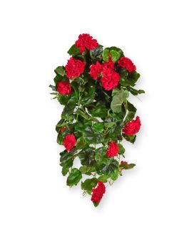 Geranium Kunsthangplant deluxe 70cm rood