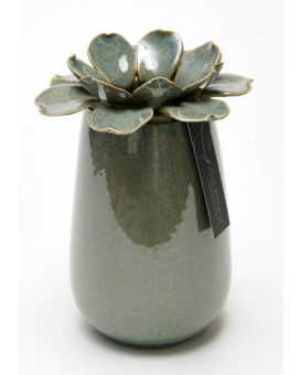 Madelief Vaas porselein 14x20cm blauw