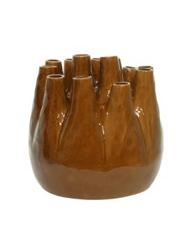 Tuitvaas Tulp XL keramiek 29cm oker