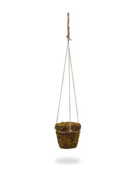Mospot met juten touwhanger 70cm