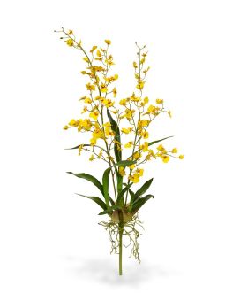 Oncidium deluxe orchidee kunstplant 80cm - geel