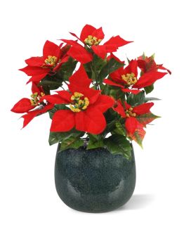 Poinsettia kunstplant 40cm - rood