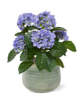 Hortensia kunstplant 40cm - blauw