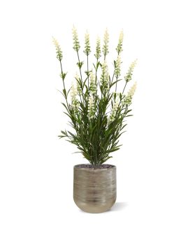 Lavendel kunstplant 50cm - wit - UV bestendig