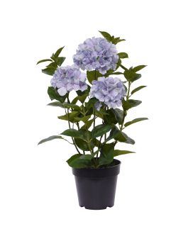 Hortensia Kunstplant in pot 65cm Blauw