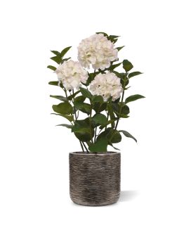Hortensia Kunstplant in pot 65cm Wit