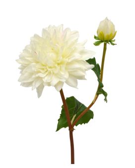 Dahlia kunsttak 50 cm creme