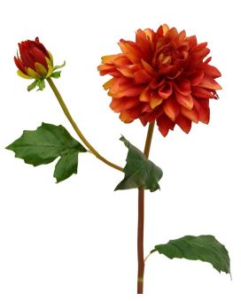 Dahlia kunsttak 50 cm oranje