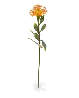 Leucadendron kunsttak 60 cm oranje