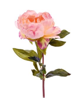 Pioenroos (Paeonia) deluxe kunstbloem 55 cm rose