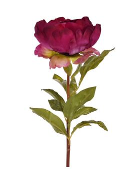 Pioenroos (Paeonia) deluxe kunstbloem 55 cm cerise