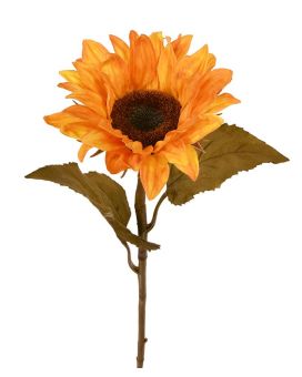 Zonnebloem kunsttak M 65 cm oranje
