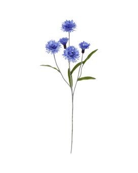 Korenbloem kunsttak 60cm blauw