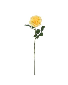 Engelse Tuinroos Kunsttak 56cm Geel