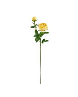 Engelse Tuinrozen Kunsttak 69cm Geel