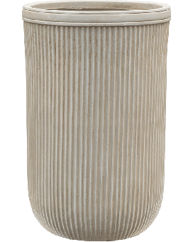 Baq Vertical Rib Cylinder Beige 37x57cm