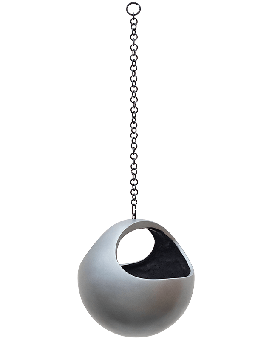 Baq Gradient Hanging basket matt grey, 21x21cm