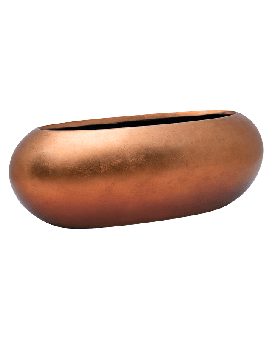 Baq Metallic Silver leaf Boat matt copper, 56x23x20cm