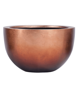 Baq Metallic Silver leaf Bowl matt copper, 45x27cm