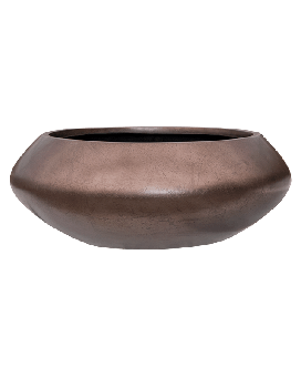 Baq Metallic Silver leaf Bowl Ufo Matt Coffee, 40x15cm