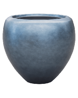 Baq Metallic Silver leaf Couple matt ice blue (met inzetbak), 50x45cm