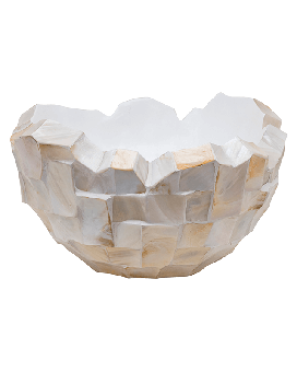 Baq Oceana Pearl Bowl White, 40x32x24cm