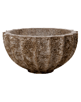 Baq Polystone Rough Bowl Rock, 60x30cm