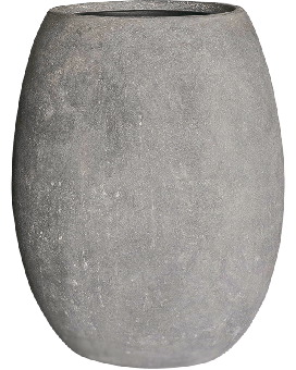 Baq Polystone Coated Plain Balloon Raw Grey (met inzetbak), 52x68cm