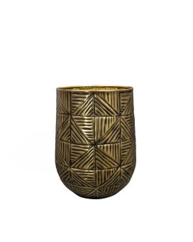 Pot hoog Calvin matt gold D20 H26
