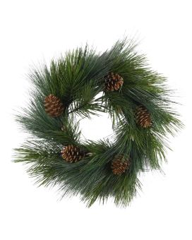 Kunstkrans Pinus Deluxe Denneappel D56cm Groen