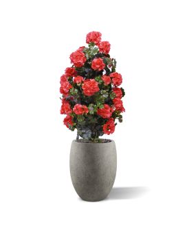 Geranium pyramide 110cm kunstplant UV rood