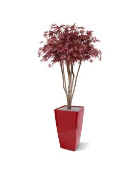 Acer deluxe kunstboom op stam 130cm - burgundy