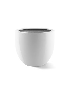 Argento Egg Pot Shiny White M 45x38