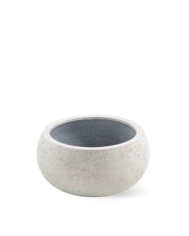 Grigio Bowl Balloon S White-Concrete 40x18