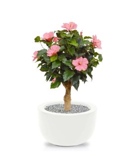 Hibiscus kunstplan op voet 65cm - cerise