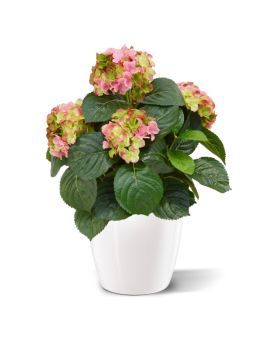 Hortensia deluxe kunstplant 45cm - roze