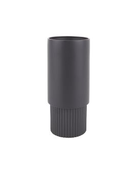Plantenpot Ribbed High 26x 12 cm - zwart