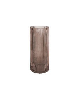 Bloemenvaas Allure Straight groot 30x 12 cm - chocoladebruin