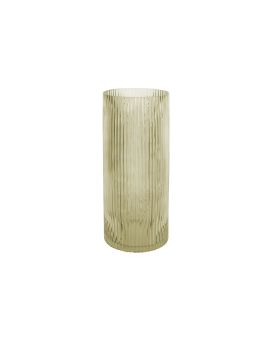 Bloemenvaas Allure Straight groot 30x 12 cm - mosgroen