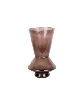 Bloemenvaas Glow groot 28x 17 cm - chocoladebruin