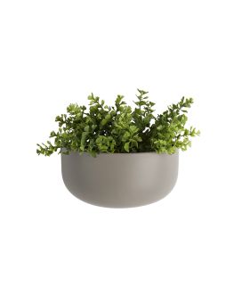 Bloempot Oval breed 10,8x 20x 9,5 cm – warm grijs